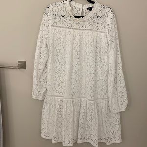 Halogen white lace dress. Worn once. Size large.